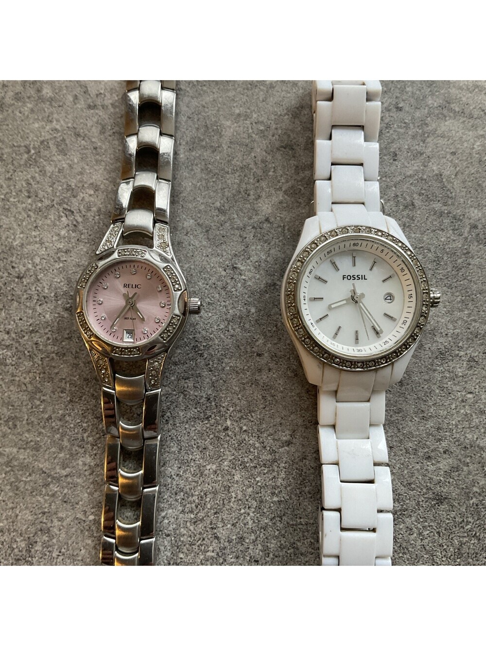 Beautiful Pair Of Relic & Fossil Womens Watches Both Watches Run Great D2
